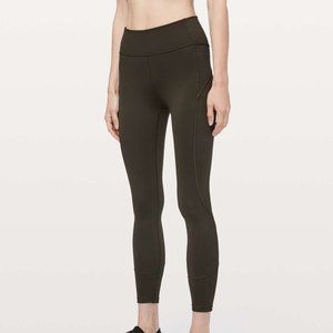 Lululemon In Movement 7/8 Tight *Everlux 25" Dark Olive